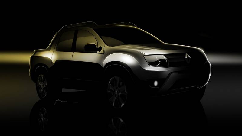 Пикап Renault Duster: первые официальные скетчи